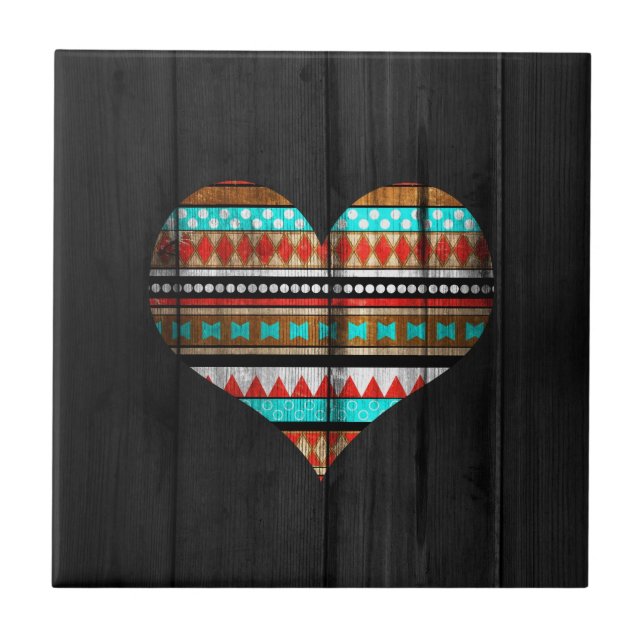 Aztec heart tile (Front)