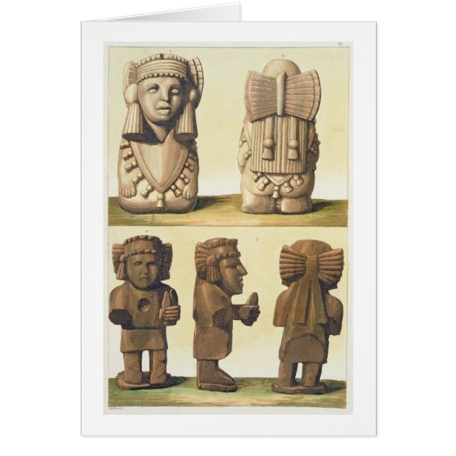 Aztec Idols, Mexico (colour lithograph) (Front)