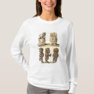 Aztec Idols, Mexico (colour lithograph) T-Shirt