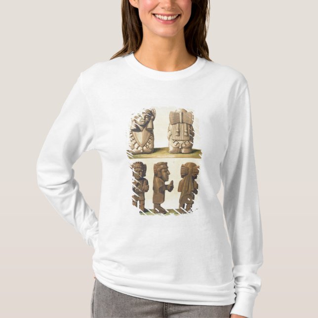 Aztec Idols, Mexico (colour lithograph) T-Shirt (Front)