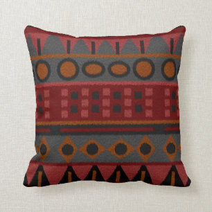 Aztec Inca Mayan Pre-columbian America Rug Theme Throw Pillow