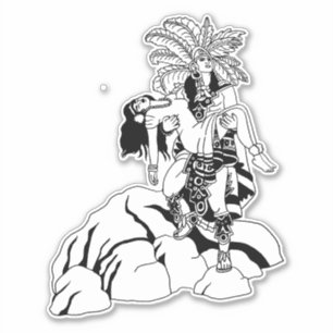 Aztec Indian warrior and princess mexican art