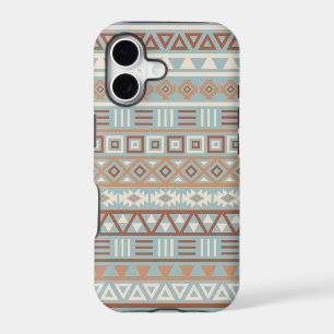 Aztec Influence Pattern Blue Cream Terracottas