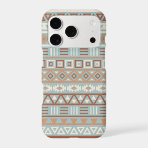 Aztec Influence Pattern Blue Cream Terracottas