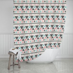 Aztec Inspired Coral and Mint Pattern