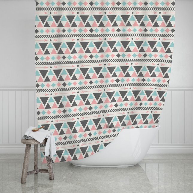 Aztec Inspired Coral and Mint Pattern (Creator Uploaded)