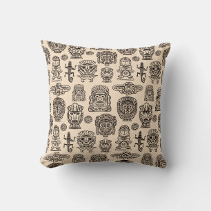 Aztec Inspired Pattern Throw Pillow