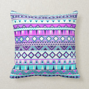 Aztec inspired pattern throw pillow