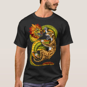 Aztec Jaguar vs Quetzalcoatl T-Shirt