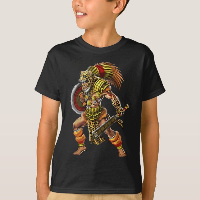 Aztec Jaguar Warrior T-Shirt (Front)