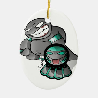 Aztec Lil Fat Belly Ceramic Ornament