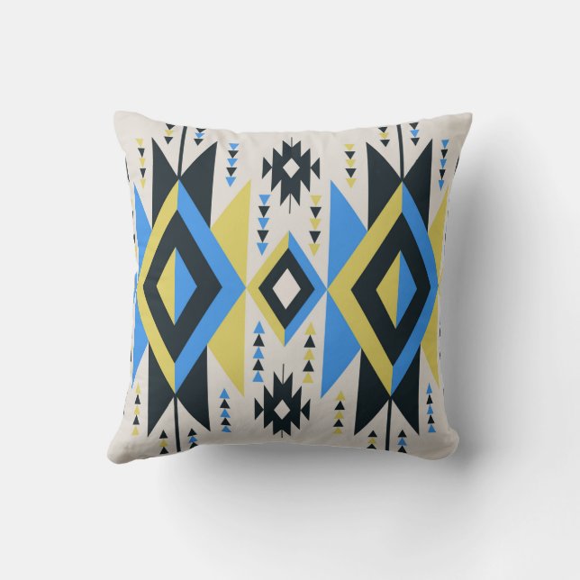 Aztec Links Throw Pillow (Back)
