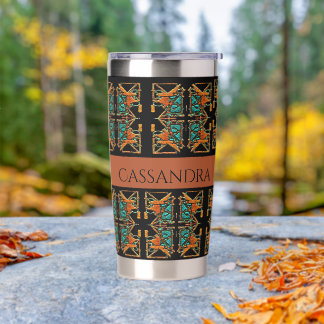Aztec Mandala Personalized Insulated Tumbler