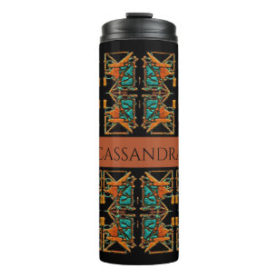 Aztec Mandala Personalized  Thermal Tumbler