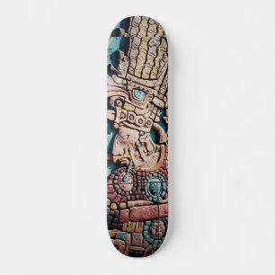 Aztec Mayan priest Skate board deck design