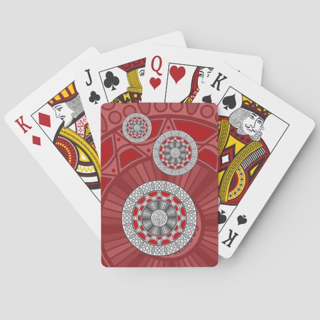 Aztec Meets Alien Classic Playing Cards (Back)