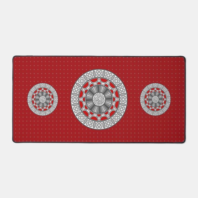 Aztec Meets Alien Desk Mat (Front)