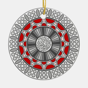 Aztec Meets Alien Ornament