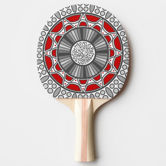 Aztec Meets Alien Ping Pong Paddle (Front)