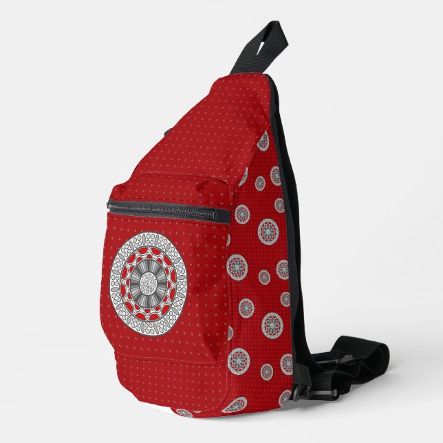 Aztec Meets Alien Sling Bag (Right Corner)