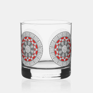Aztec Meets Alien Whiskey Glass