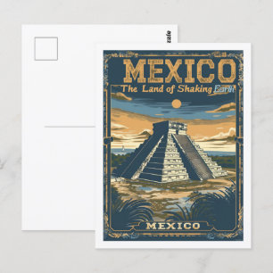 Aztec Mexico Vintage Famous Travel Place Postcard