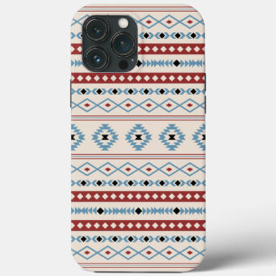 Aztec Mixed Motif Pattern Red Blue Blk Cream iPhone 13 Pro Max Case