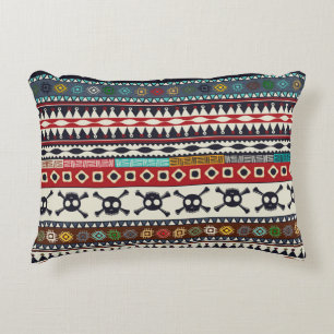 Aztec motif, seamless pattern design accent pillow