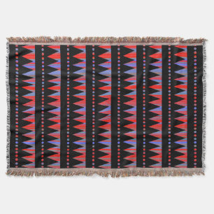 Aztec Mountains - Colour Streaks Throw Blanket