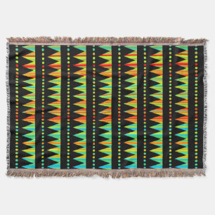 Aztec Mountains - Rainbow Streaks 02 Throw Blanket