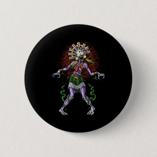 Aztec Mythology Deity Tzitzimitl 2 Inch Round Button