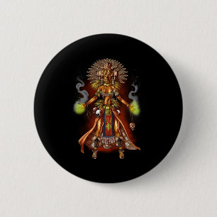 Aztec Mythology God Managua 2 Inch Round Button
