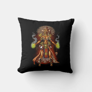 Aztec Mythology God Managua Throw Pillow
