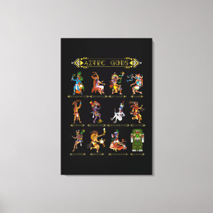Aztec Mythology Gods Ancient Mayan Civilization Hi Canvas Print