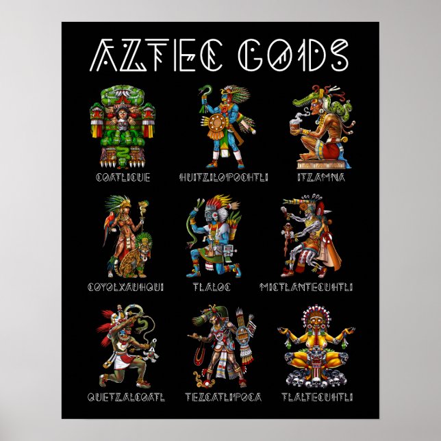 Aztec Mythology Gods Poster (Front)