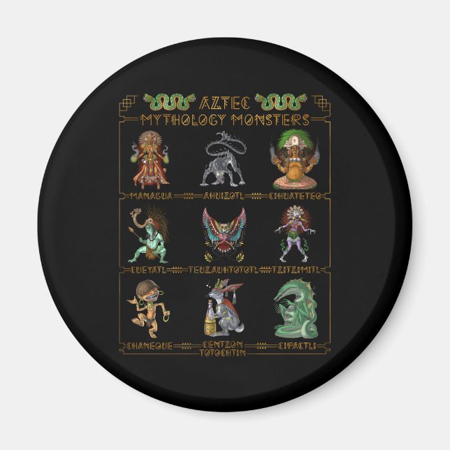 Aztec Mythology Monsters Magnet (Front)