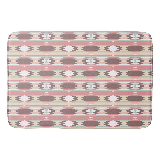 Aztec Native American Design Bath Mat (Front)