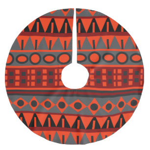 Aztec native pattern brushed polyester tree skirt
