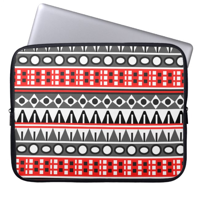 Aztec native pattern laptop sleeve (Front)