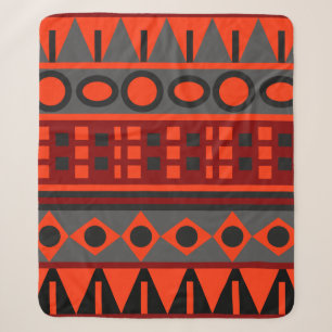 Aztec native pattern sherpa blanket