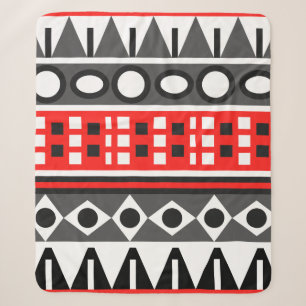 Aztec native pattern sherpa blanket