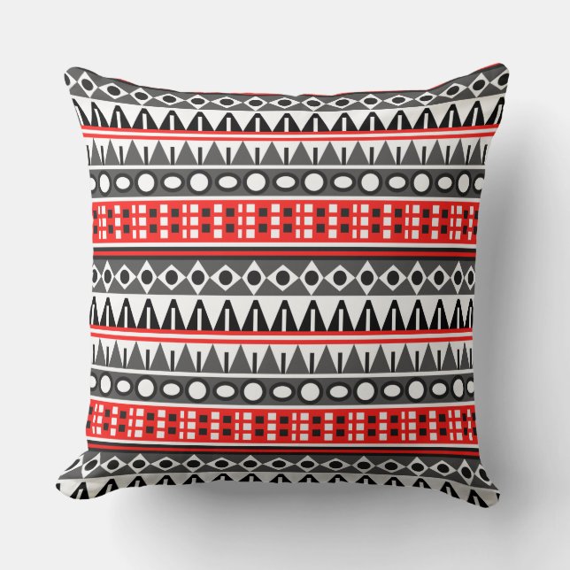 Aztec native pattern throw pillow (Front)