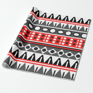 Aztec native pattern wrapping paper