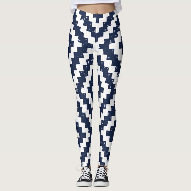 Aztec Navajo Ethnic Seamless Pattern Leggings (Front)