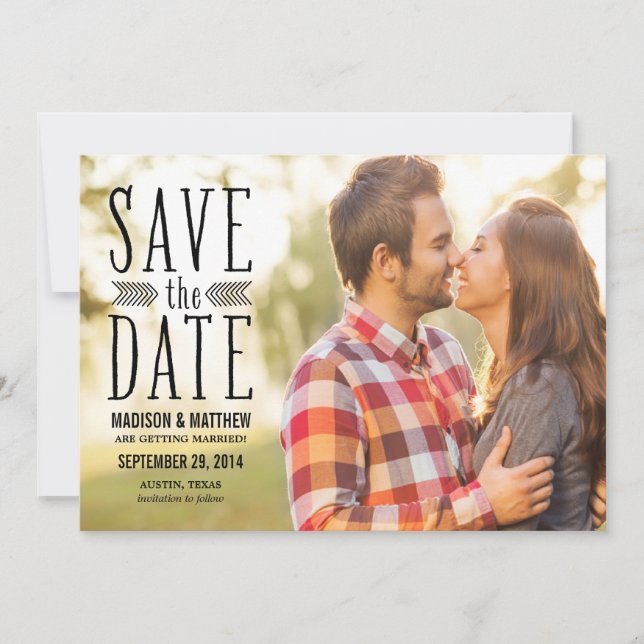 Aztec Overlay | Save the Date Announcement (Front)