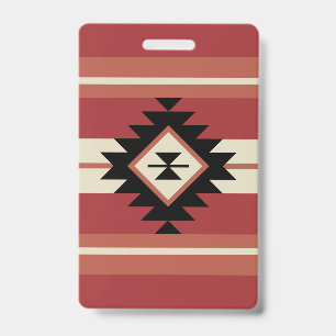 Aztec pattern badge