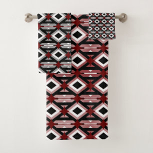 aztec pattern   bath towel set