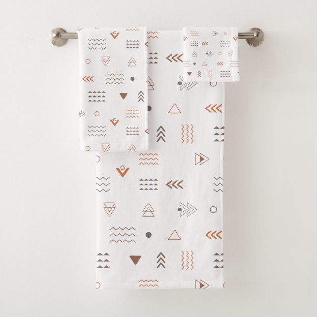  aztec pattern   bath towel set (Insitu)