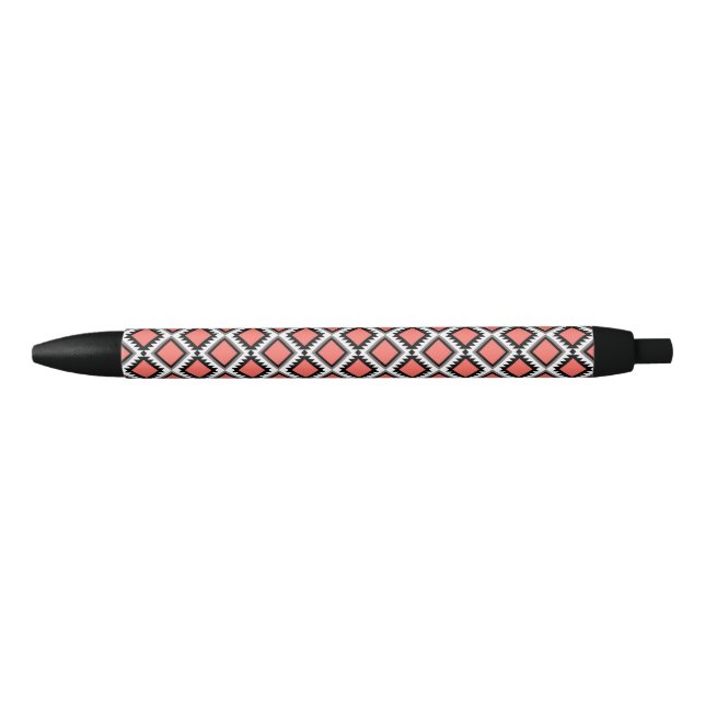 Aztec pattern black ink pen (Front)