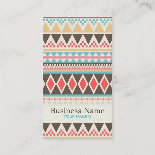 Aztec Pattern Business Card (Front)